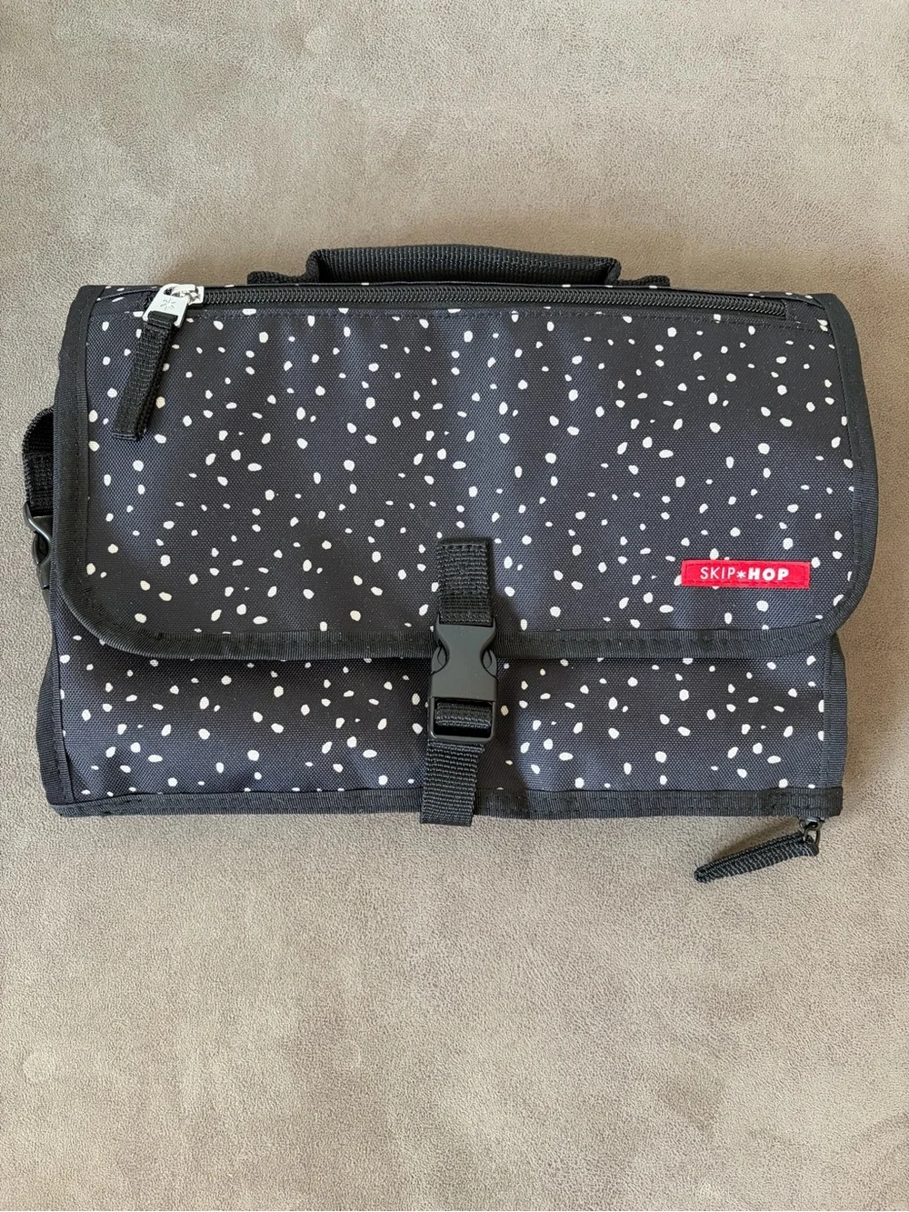 Skip Hop Black & White Speckled Toiletry Bag